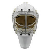 흰색 강철 안전 보호 아이스하키 골키퍼 헬멧