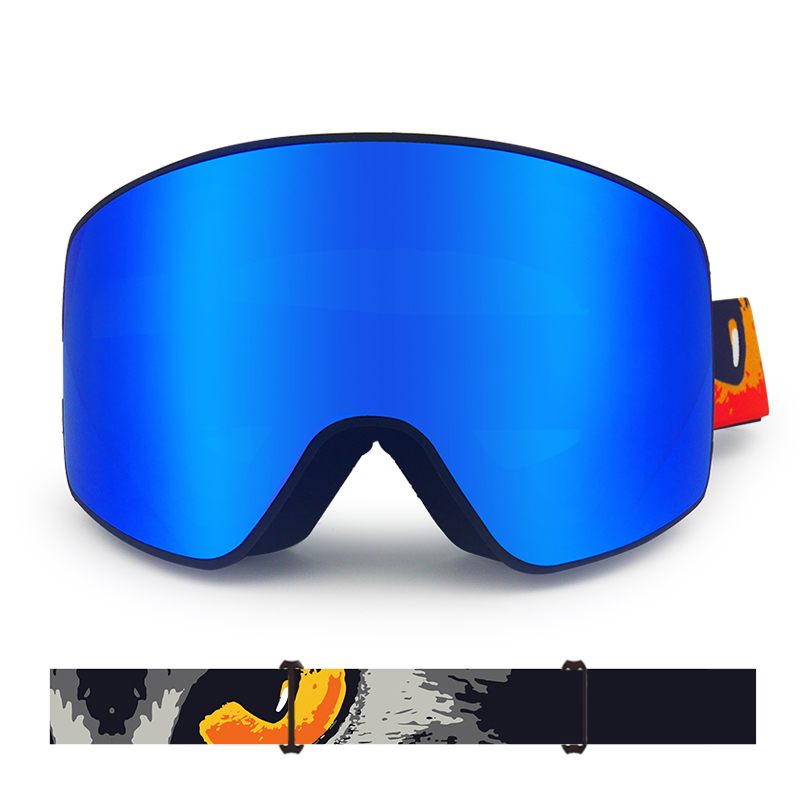유연한 프레임 자외선 방지 성인 스키 고글